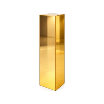 Gold Mirror Plastic Plinth Hire - 90cm