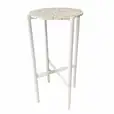 White Cross Bar Table Hire w/ Green Terrazzo Top
