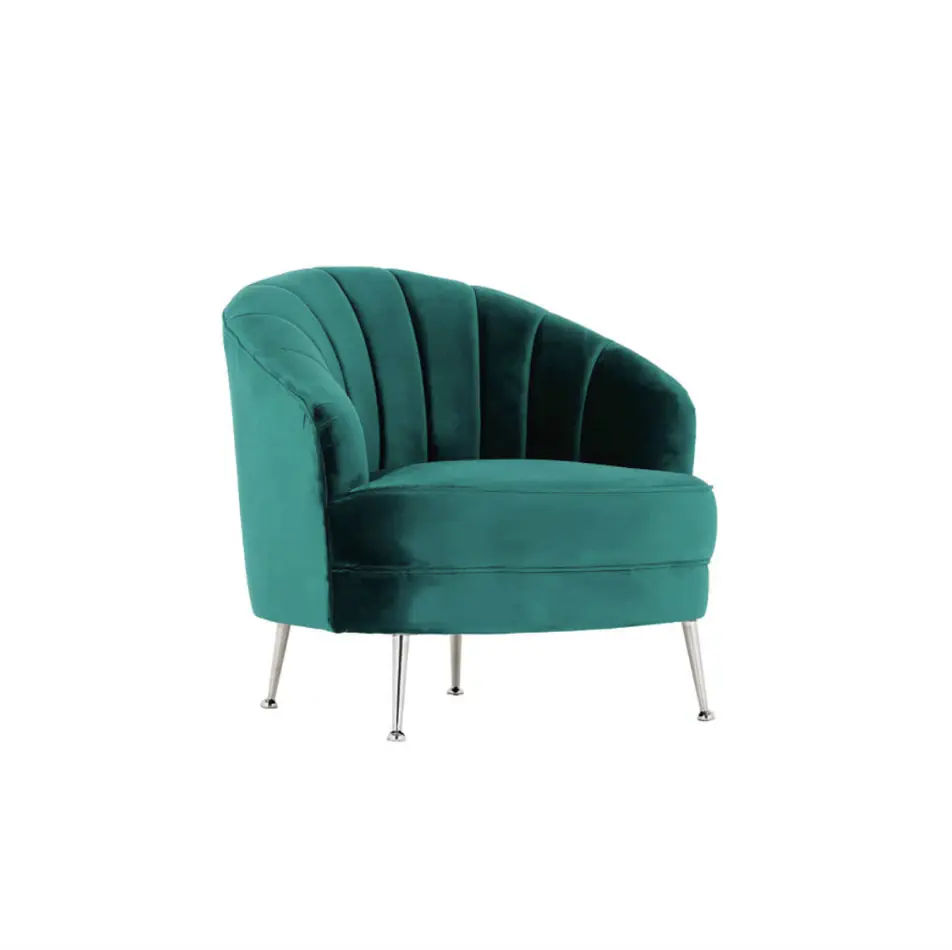 Harlow Arm Chair Emerald Green Velvet