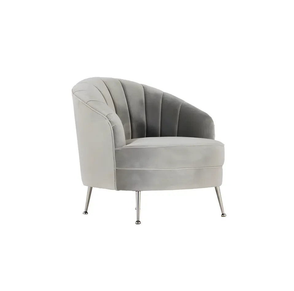 Harlow Arm Chair Dove Grey Velvet