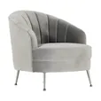 Harlow arm chair in dove grey velvet for cocktail parties and weddings