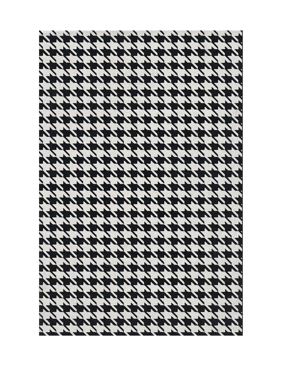 Houndstooth Rug Black and White