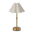 Our linen scallop table lamp