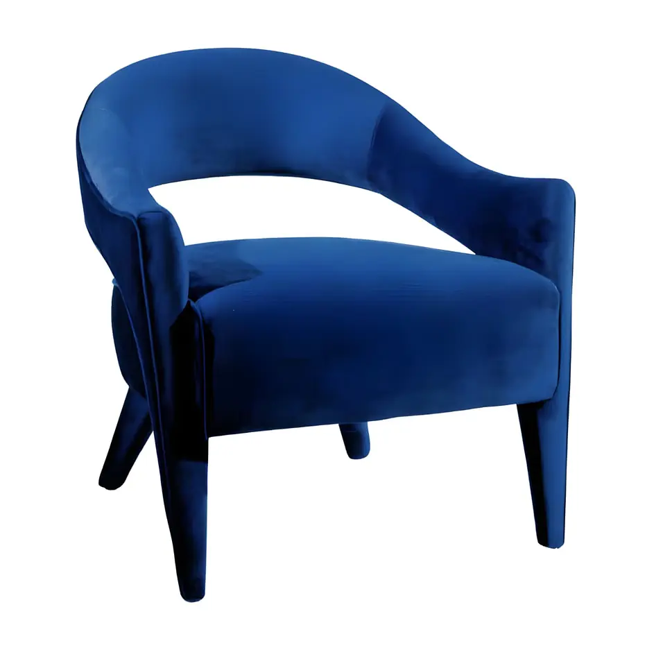 Lola Arm Chair Navy Velvet