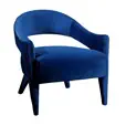 Lola arm chair in navy blue velvet for luxe event spaces