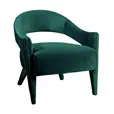Lola arm chair in emerald green velvet for events and brand activations