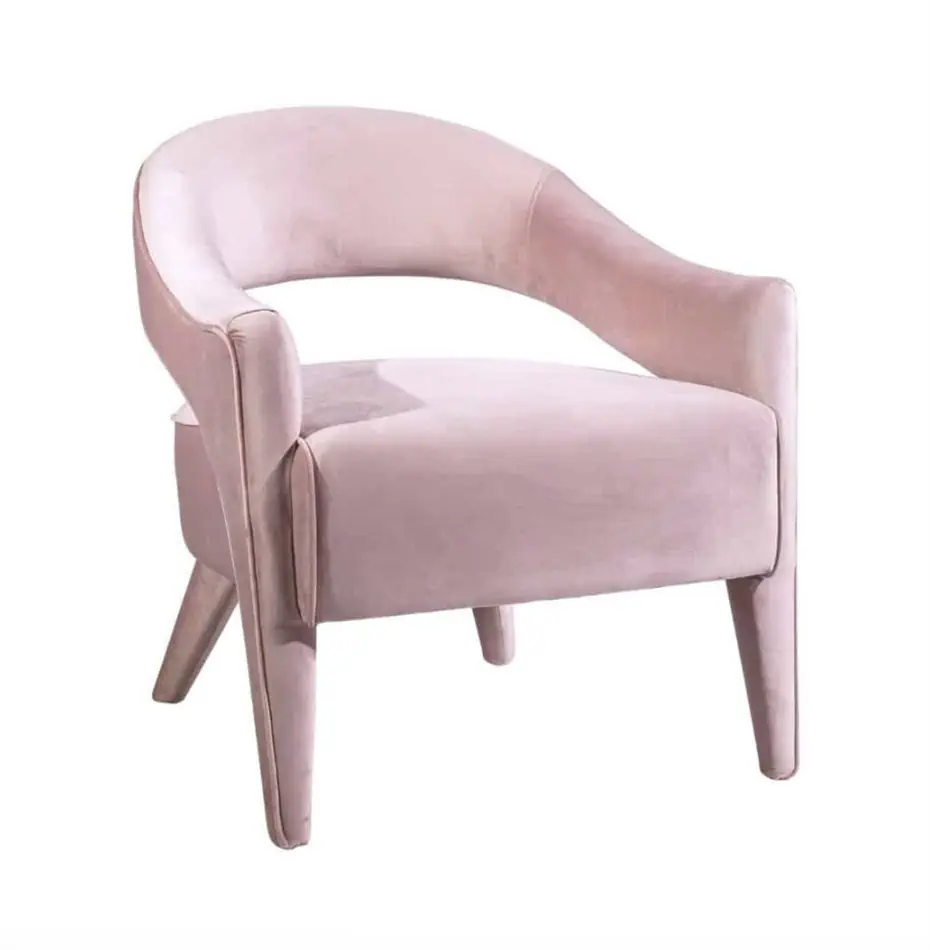 Lola Arm Chair Pink Velvet