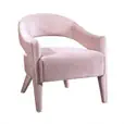 Lola arm chair in pink velvet for brand activations and weddings