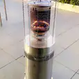 One of our area heaters being used on a balcony