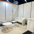 Our Bouclé two seater sofa hired for an event