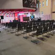Our conference chairs set up for an automotive event
