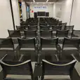 Our conference chairs set up in a room