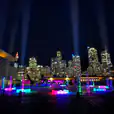 Our glow furniture hired for an outdoor night-time event