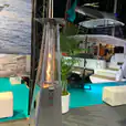 Our pyramid heater switched on at a boat Expo