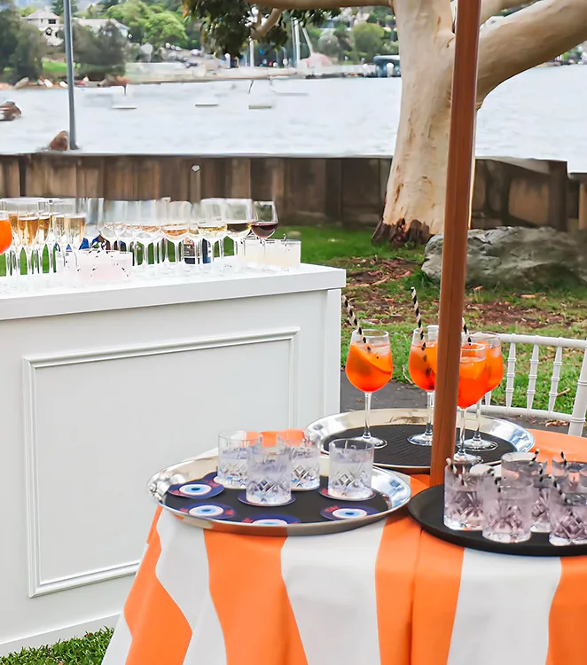 Our service counter bar being used an outdoor function