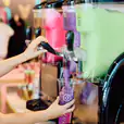 Our slushie machines being used