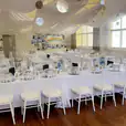 Our trestle tables hired for an indoor formal event