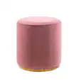 Pink Velvet Ottoman Stool Hire