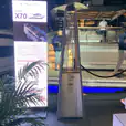 A pyramid heater at boat Expo