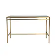 Gold rectangular tapas table with black top for luxury cocktail events