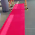 A 7m red carpet in front of a building.