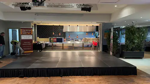 A stage set up inside of  hotel at Parramatta
