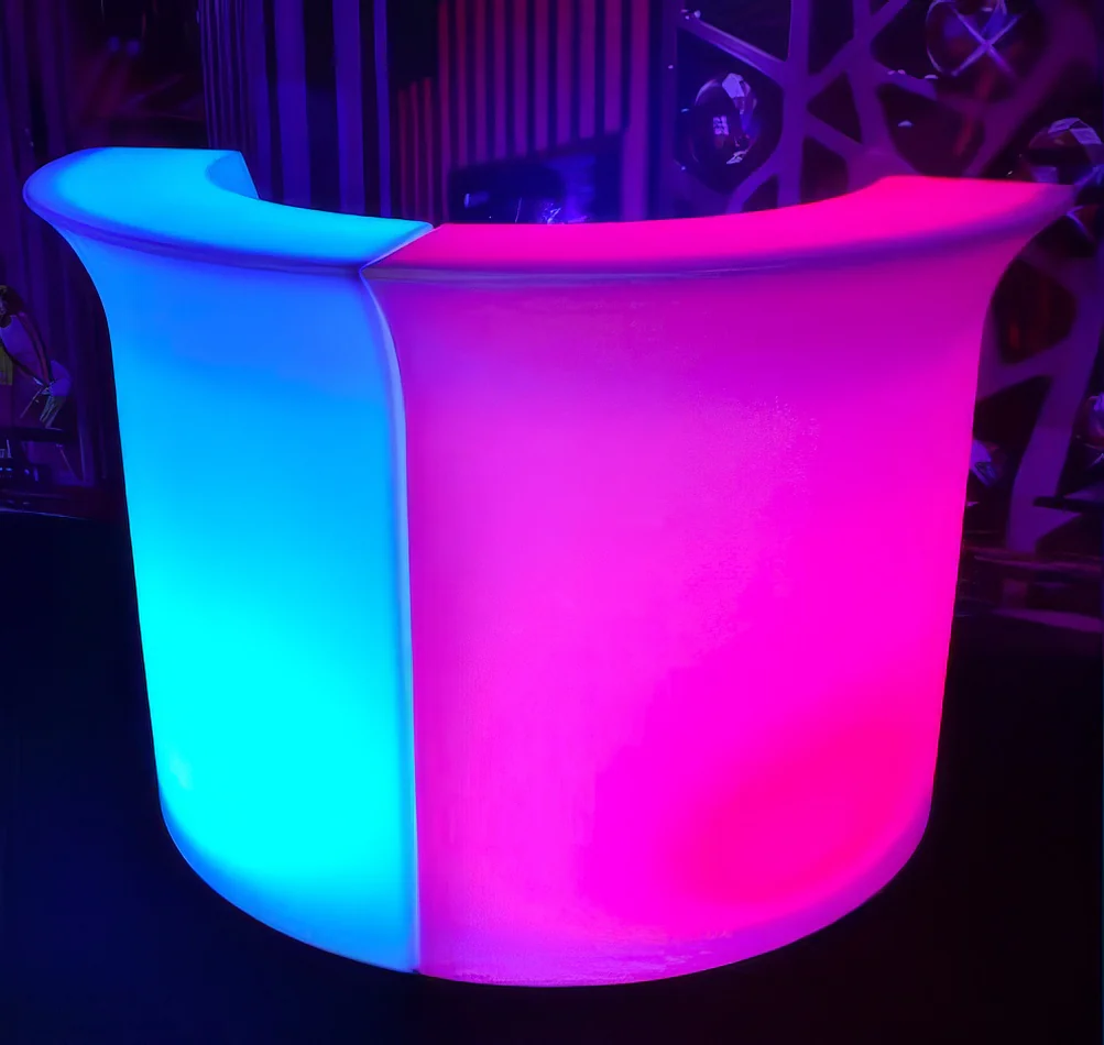Twin colour glow corner bar piece