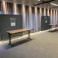 Two partitions hired as table backdrops