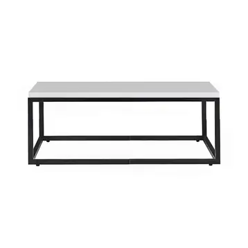 Black Rectangular Coffee Table Hire w/ White Top