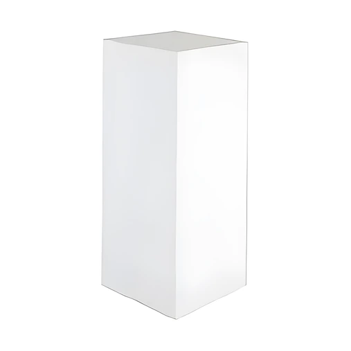 White Acrylic Plinth Hire - 100cm