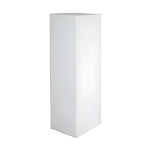 White Acrylic Plinth Hire - 110cm