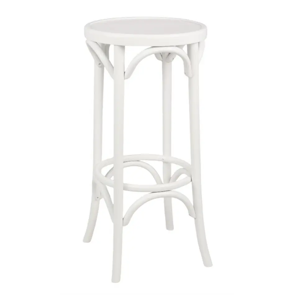 White Bentwood Bar Stool