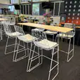 Our timber bar table used at a function
