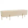 White Velvet Ottoman Bench Hire