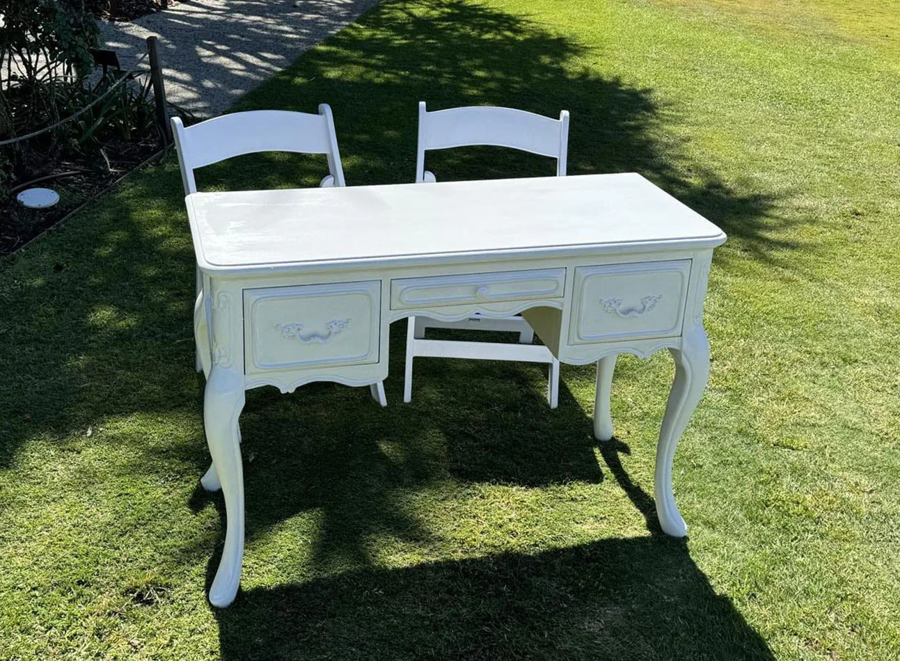 White Vintage Style Table Hire