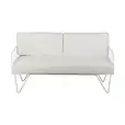 Wire Sofa Lounge w/ White Velvet Cushions